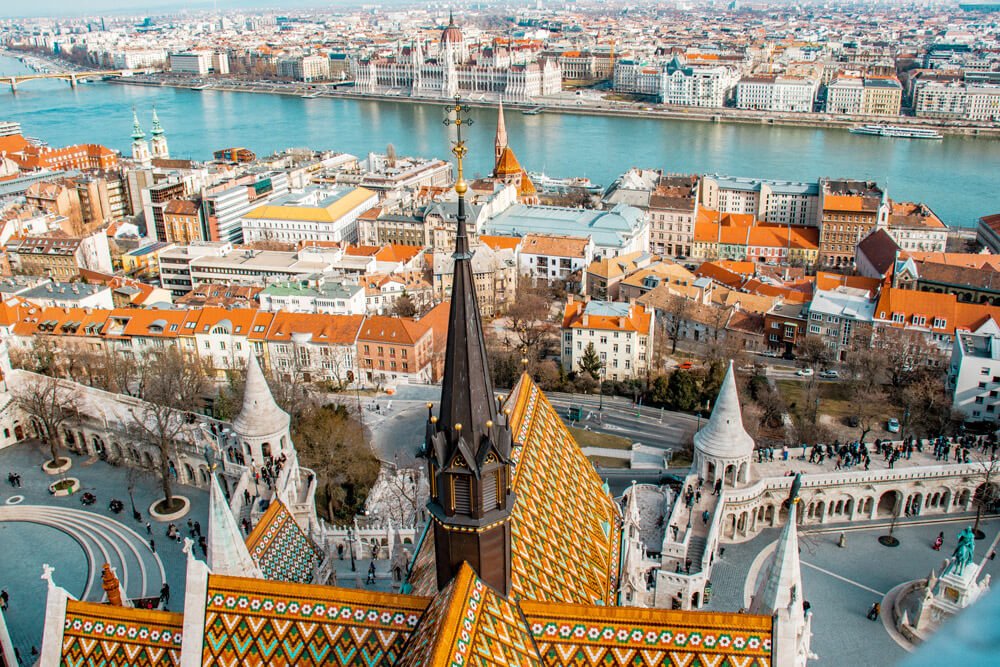 Budapest view from the Matthias Church