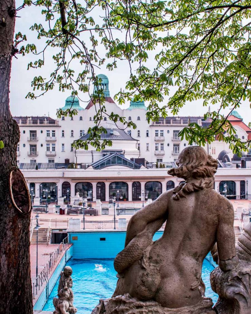 A statue of Gellért Baths